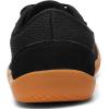 imageMens Wide Slip on Barefoot Walking Shoes  Zero Drop Sole  Minimalist Footwear  Wide Toe BoxBblackGum
