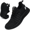 imageMens Slip On Walking Shoes Fashion Running Sneakers  Lightweight Breathable Mesh Gym Tennis Comfortable Athletic 11BlackWhite