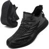 imageMens Slip On Walking Shoes Lightweight Breathable Non Slip Running Comfortable Gym Tennis Athletic Fashion Sneakers MenBlack Grey