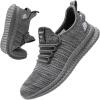 imageMens Slip On Walking Shoes Lightweight Breathable Non Slip Running Comfortable Gym Tennis Athletic Fashion Sneakers MenGrey