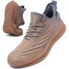 imageMens Slip On Walking Shoes Lightweight Breathable Non Slip Running Comfortable Gym Tennis Athletic Fashion Sneakers MenSandy