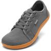 imageMens Wide Slip on Barefoot Walking Shoes  Zero Drop Sole  Minimalist Footwear  Wide Toe BoxAgrey