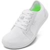 imageMens Wide Slip on Barefoot Walking Shoes  Zero Drop Sole  Minimalist Footwear  Wide Toe BoxAwhite