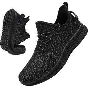 imageMens Slip On Walking Shoes Lightweight Breathable Non Slip Running Comfortable Gym Tennis Athletic Fashion Sneakers MenBlack