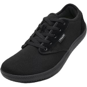 imageMens Wide Slip on Barefoot Walking Shoes  Zero Drop Sole  Minimalist Footwear  Wide Toe BoxBblack