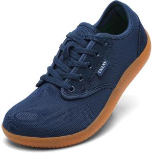 imageMens Wide Slip on Barefoot Walking Shoes  Zero Drop Sole  Minimalist Footwear  Wide Toe BoxBblueGum