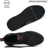 imageMens Slip On Walking Shoes Lightweight Breathable Non Slip Running Comfortable Gym Tennis Athletic Fashion Sneakers Men 12BlackRed