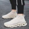 imageMens Fashion Walking Shoes Lightweight Breathable Sneakers  Mesh Knit Sock Sneakers for Gym Casual Running Workout SlipOn Sport ShoesBeige