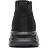 imageMens Fashion Walking Shoes Lightweight Breathable Sneakers  Mesh Knit Sock Sneakers for Gym Casual Running Workout SlipOn Sport ShoesBlack