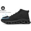 imageMens Fashion Walking Shoes Lightweight Breathable Sneakers  Mesh Knit Sock Sneakers for Gym Casual Running Workout SlipOn Sport ShoesBlack