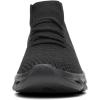 imageMens Fashion Walking Shoes Lightweight Breathable Sneakers  Mesh Knit Sock Sneakers for Gym Casual Running Workout SlipOn Sport ShoesBlack
