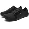 imageMens Wide Slip on Barefoot Walking Shoes  Zero Drop Sole  Minimalist Footwear  Wide Toe Box BBlueWhite165Ablack