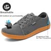 imageMens Wide Slip on Barefoot Walking Shoes  Zero Drop Sole  Minimalist Footwear  Wide Toe Box BBlueWhite165Agrey