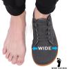 imageMens Wide Slip on Barefoot Walking Shoes  Zero Drop Sole  Minimalist Footwear  Wide Toe Box BBlueWhite165Agrey