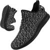 imageMens Slip On Walking Shoes Lightweight Breathable Non Slip Running Comfortable Gym Tennis Athletic Fashion Sneakers Men Black White95