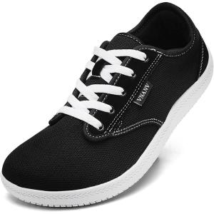 imageMens Wide Slip on Barefoot Walking Shoes  Zero Drop Sole  Minimalist Footwear  Wide Toe Box BBlueWhite165BblackWhite