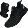 imageMens Slip On Walking Shoes Lightweight Breathable Non Slip Running Comfortable Gym Tennis Athletic Fashion Sneakers Men White95