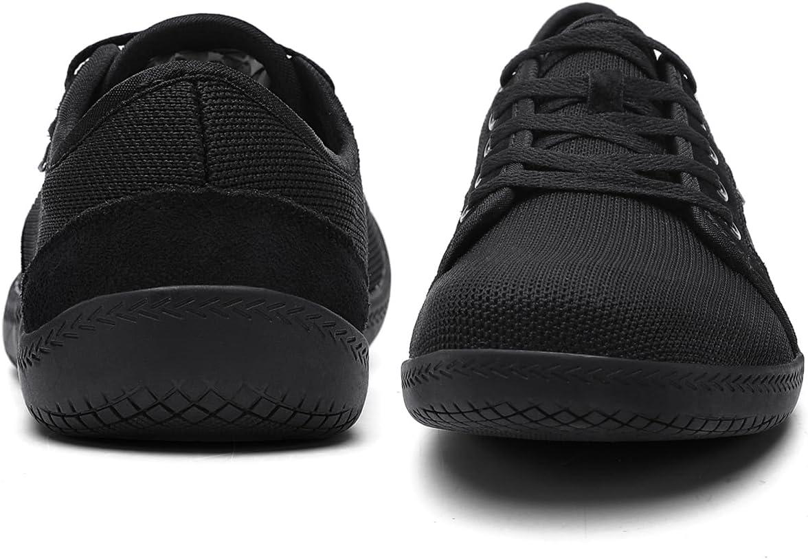 imageMens Wide Barefoot Walking Shoes Slip on Barefoot Walking Shoes  Zero Drop Sole  Minimalist Footwear  Wide Toe BoxAblack