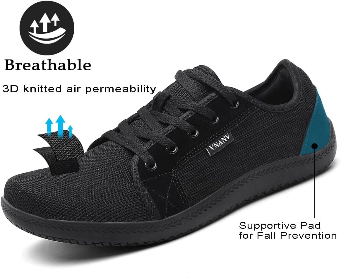 imageMens Wide Barefoot Walking Shoes Slip on Barefoot Walking Shoes  Zero Drop Sole  Minimalist Footwear  Wide Toe BoxAblack