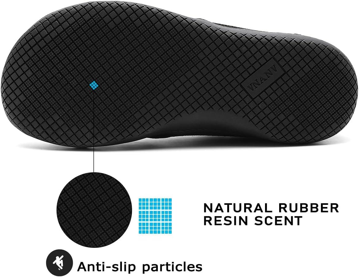 imageMens Wide Barefoot Walking Shoes Slip on Barefoot Walking Shoes  Zero Drop Sole  Minimalist Footwear  Wide Toe BoxAblack