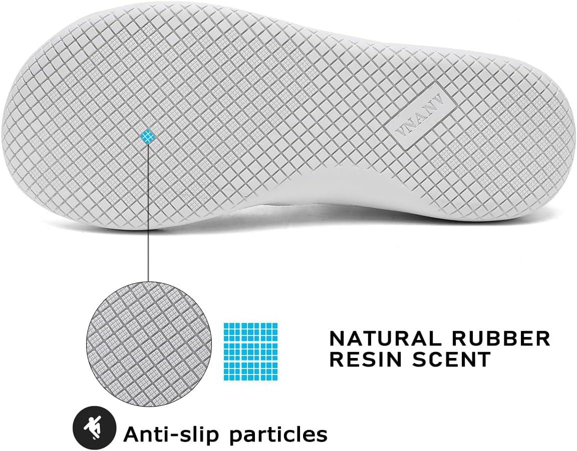 imageMens Wide Barefoot Walking Shoes Slip on Barefoot Walking Shoes  Zero Drop Sole  Minimalist Footwear  Wide Toe BoxAblueWhite