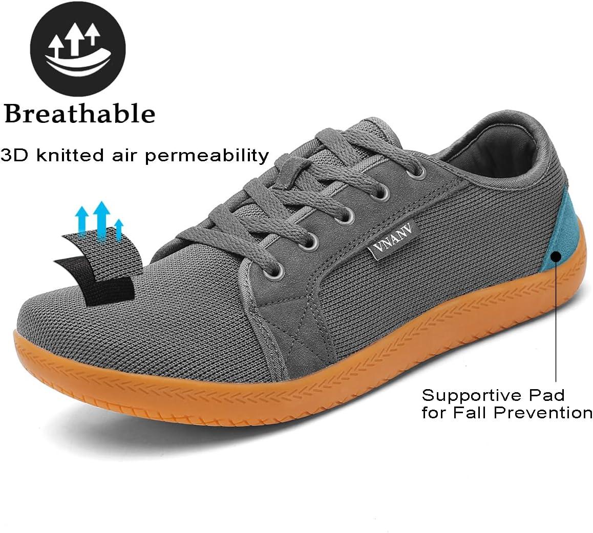 imageMens Wide Barefoot Walking Shoes Slip on Barefoot Walking Shoes  Zero Drop Sole  Minimalist Footwear  Wide Toe BoxAgrey