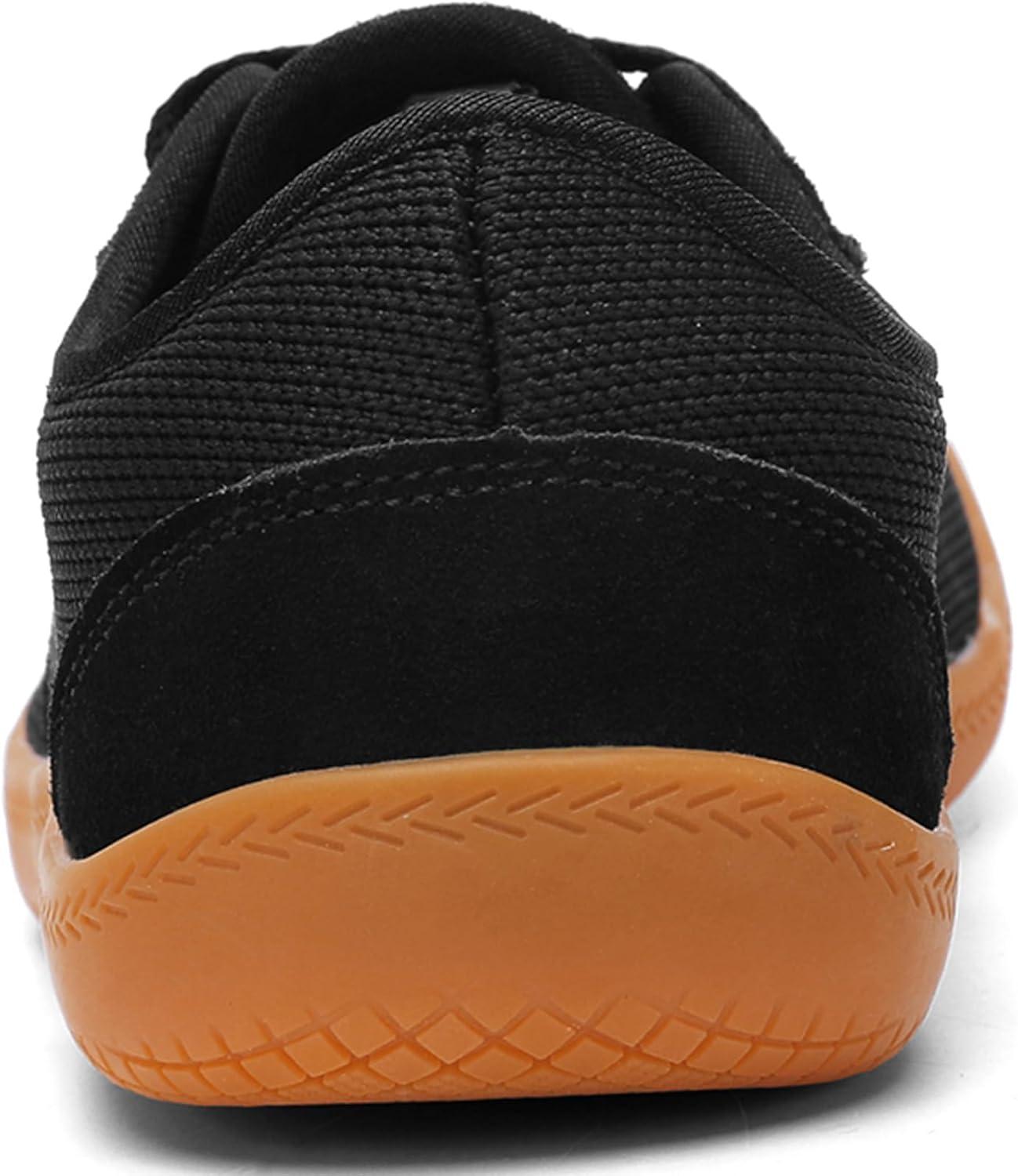 imageMens Wide Barefoot Walking Shoes Slip on Barefoot Walking Shoes  Zero Drop Sole  Minimalist Footwear  Wide Toe BoxBblackGum