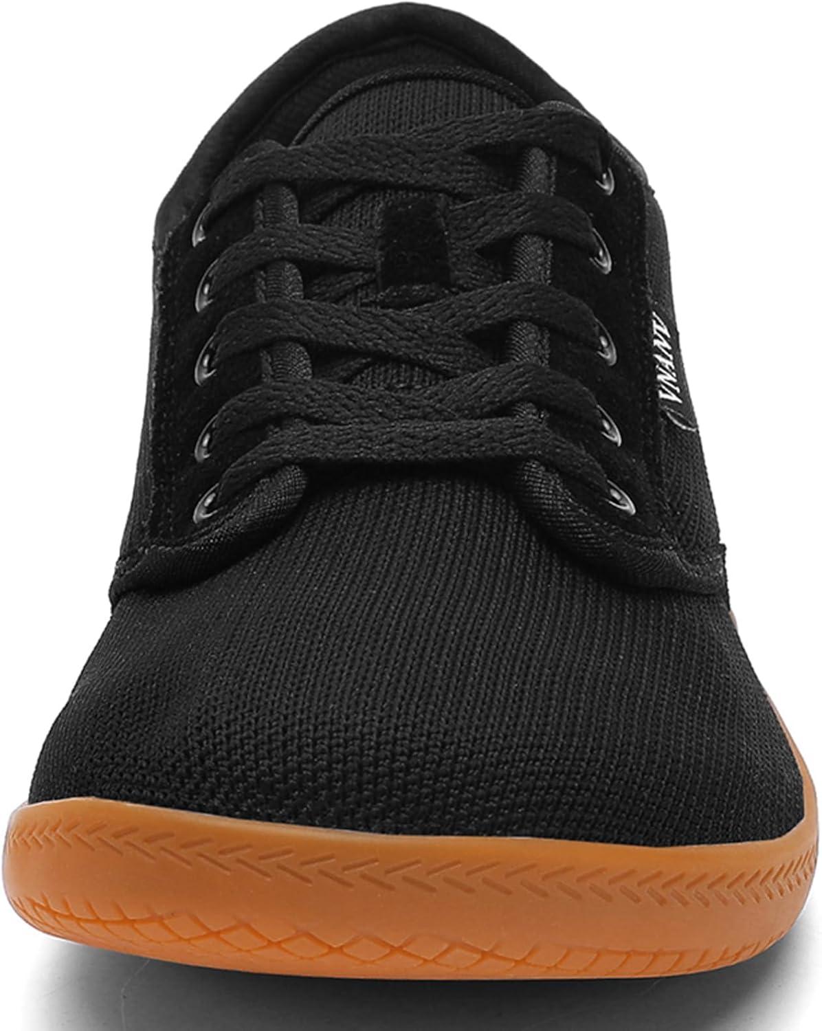 imageMens Wide Barefoot Walking Shoes Slip on Barefoot Walking Shoes  Zero Drop Sole  Minimalist Footwear  Wide Toe BoxBblackGum
