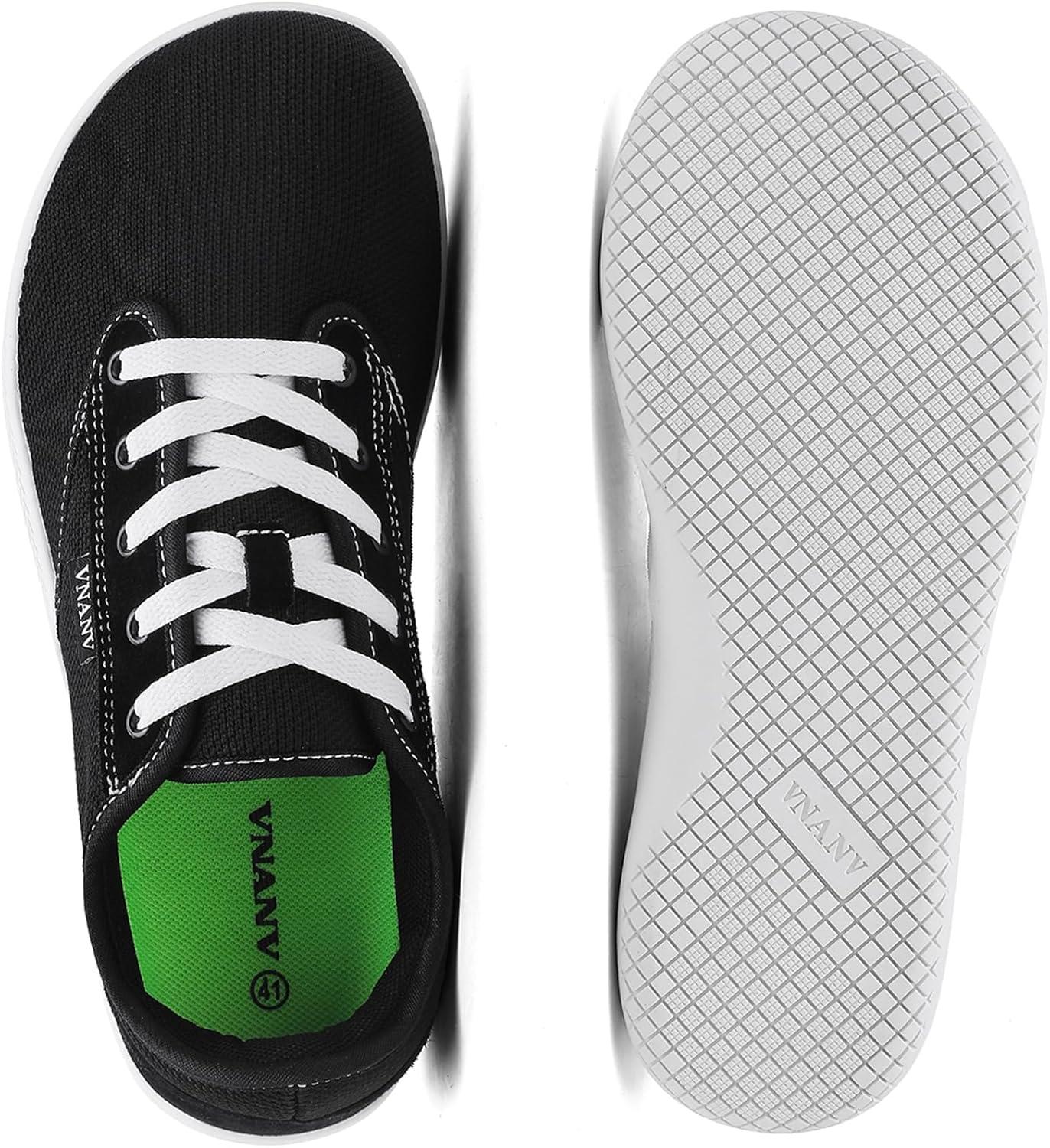 imageMens Wide Barefoot Walking Shoes Slip on Barefoot Walking Shoes  Zero Drop Sole  Minimalist Footwear  Wide Toe BoxBblackWhite