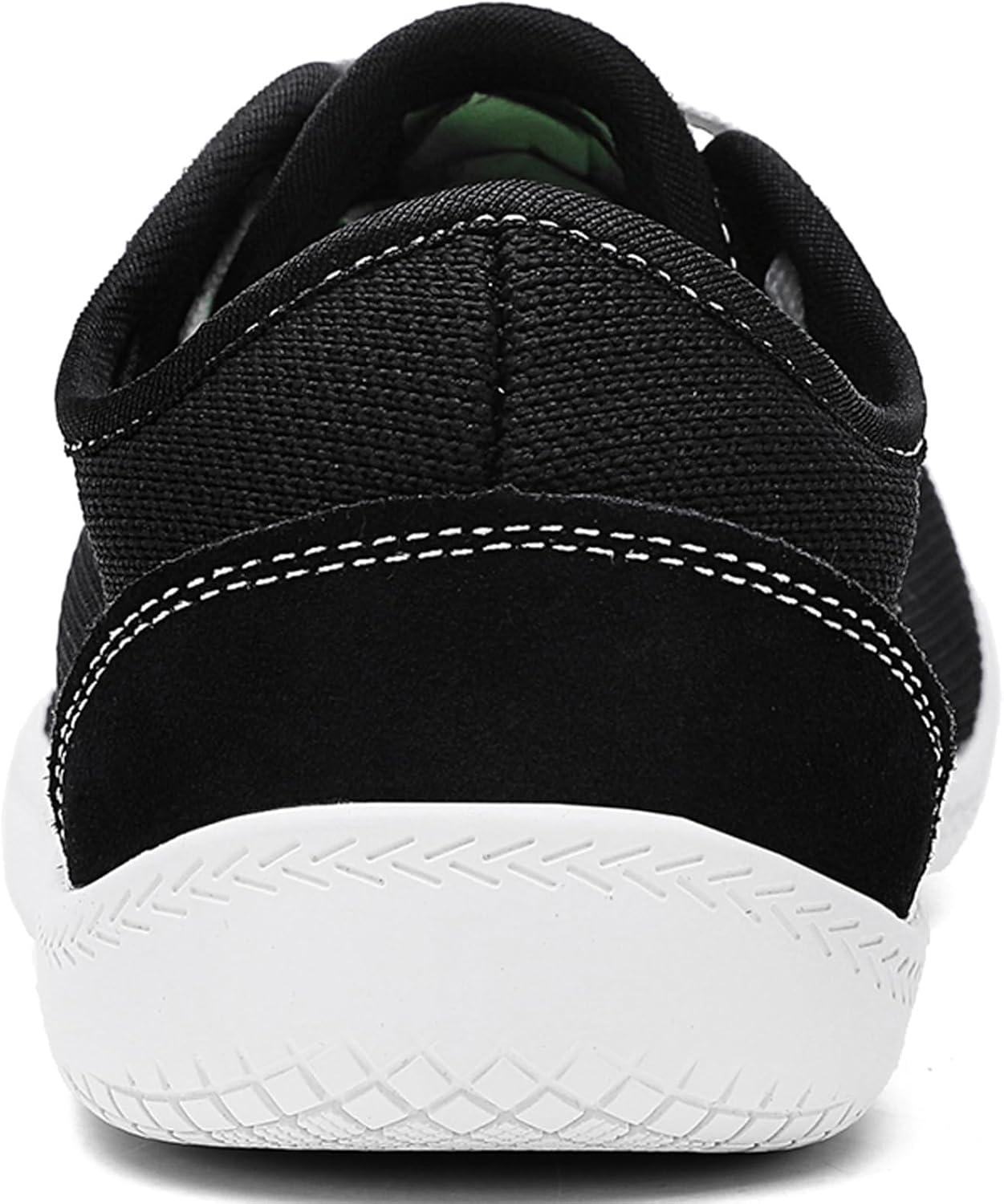 imageMens Wide Barefoot Walking Shoes Slip on Barefoot Walking Shoes  Zero Drop Sole  Minimalist Footwear  Wide Toe BoxBblackWhite