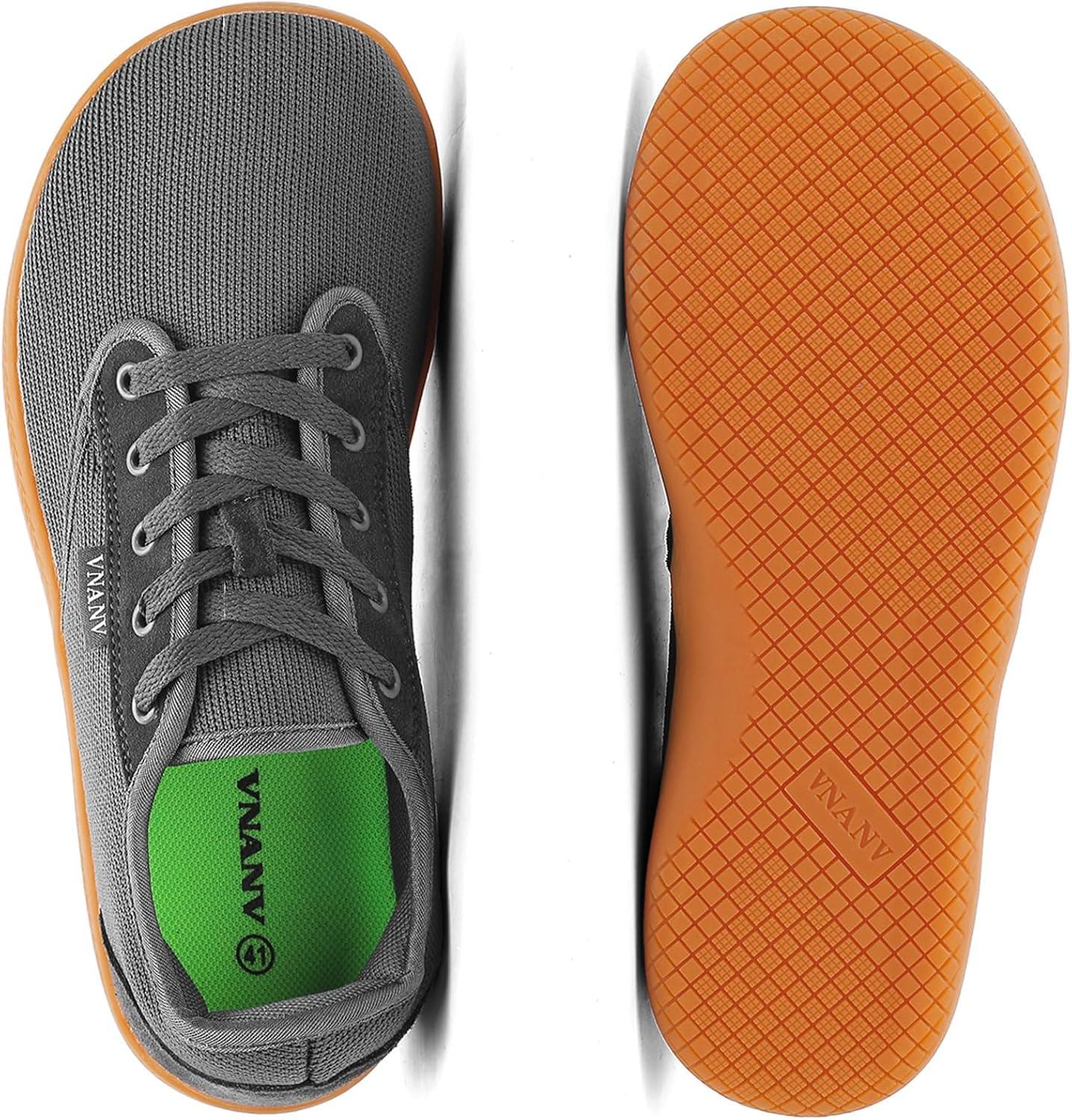 imageMens Wide Barefoot Walking Shoes Slip on Barefoot Walking Shoes  Zero Drop Sole  Minimalist Footwear  Wide Toe BoxBgreyGum