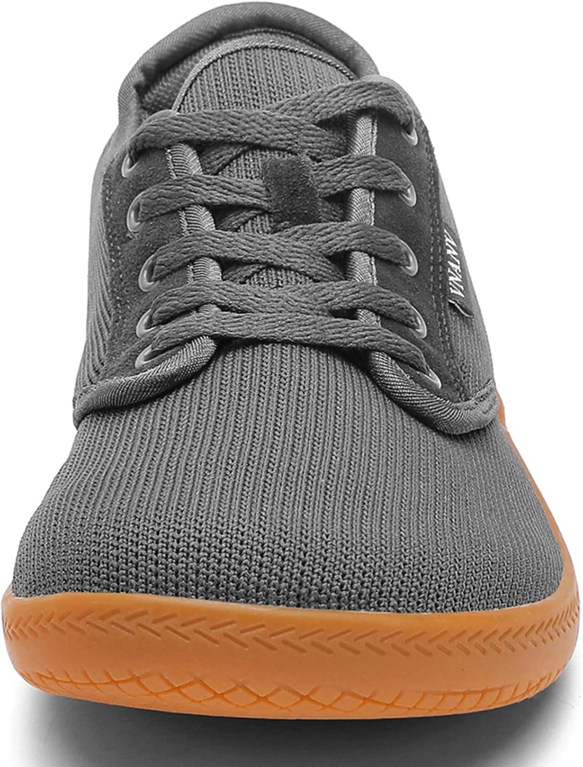 imageMens Wide Barefoot Walking Shoes Slip on Barefoot Walking Shoes  Zero Drop Sole  Minimalist Footwear  Wide Toe BoxBgreyGum