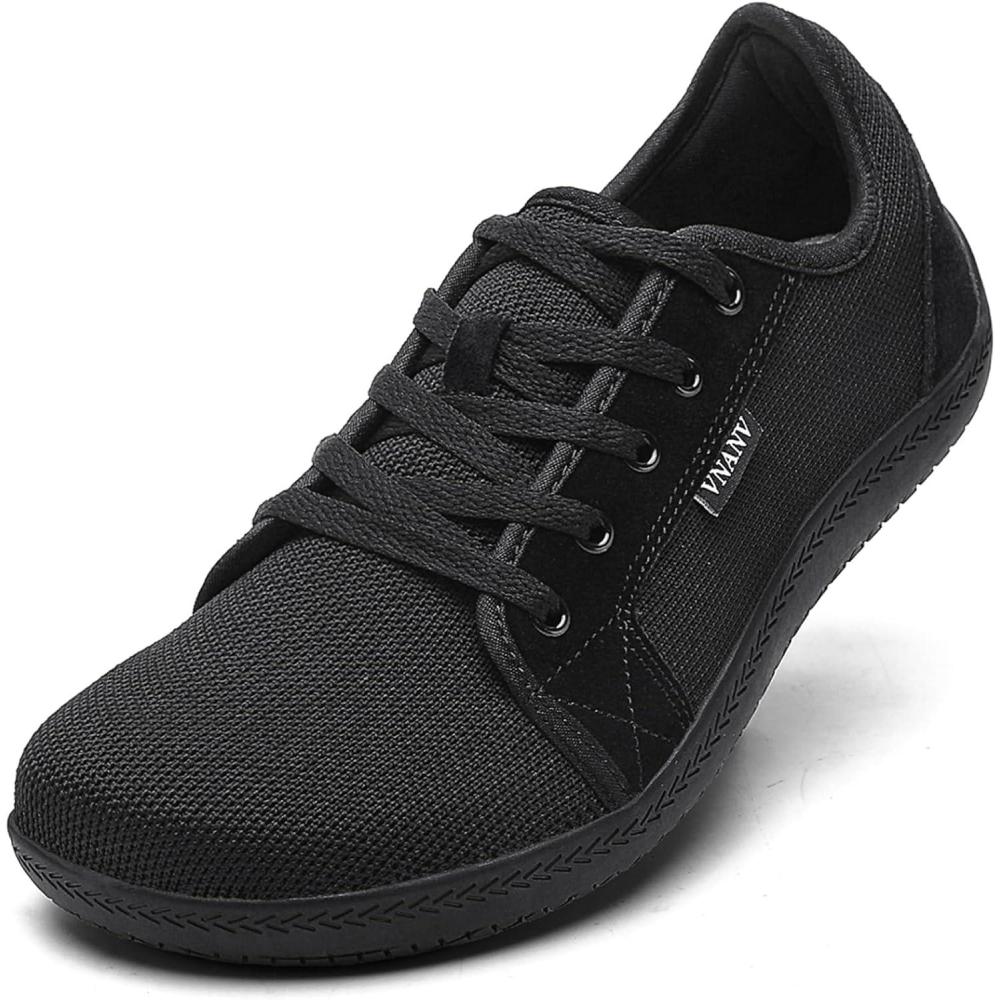 imageMens Wide Barefoot Walking Shoes Slip on Barefoot Walking Shoes  Zero Drop Sole  Minimalist Footwear  Wide Toe BoxAblack