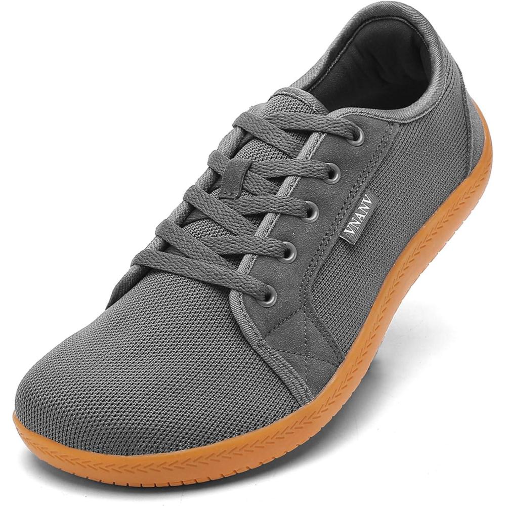 imageMens Wide Barefoot Walking Shoes Slip on Barefoot Walking Shoes  Zero Drop Sole  Minimalist Footwear  Wide Toe BoxAgrey