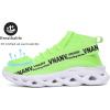 image:imageVNANV Mens Fashion Walking Shoes Lightweight Breathable Sneakers  Mesh Knit Sock Sneakers for Gym Casual Running Workout SlipOn Sport ShoesGreen