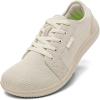 image:imageWomens Barefoot Shoes Wide Toe Box  Minimalist Zero Drop Sneakers for Walking Gym amp Yoga  Breathable Mesh Lightweight Trainers  Comfy NonSlip Nursing ShoesBeige
