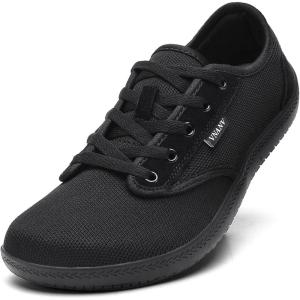 image:imageWomens Barefoot Shoes Wide Toe Box  Minimalist Zero Drop Sneakers for Walking Gym amp Yoga  Breathable Mesh Lightweight Trainers  Comfy NonSlip Nursing ShoesBlack1