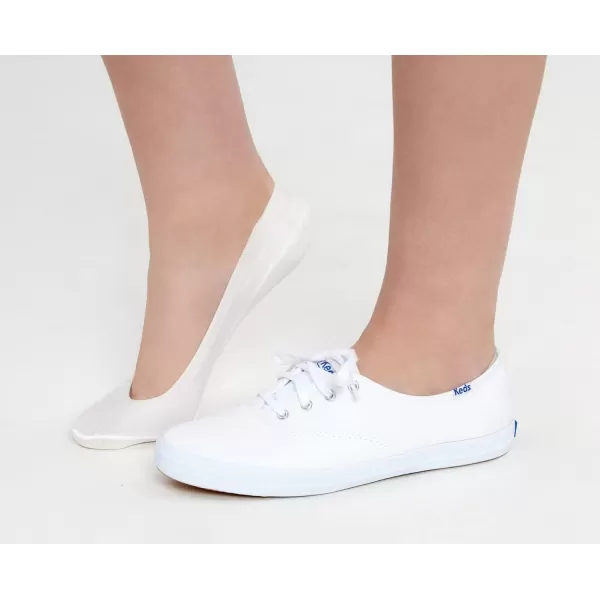 Keds Womens Invisible No Show Sock Liners With Non Slip Silicone Grip)