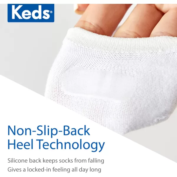 Keds Women's Low Cut Sneaker Signature Knit No Show Sock Liners 6 Pairs)