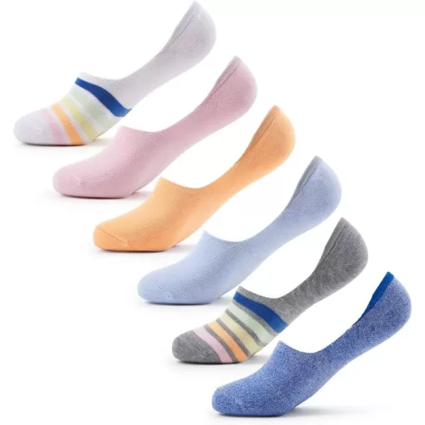 Keds Women's Low Cut Sneaker Signature Knit No Show Sock Liners 6 Pairs)
