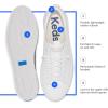 imageKeds Womens Kickback Canvas Slip on SneakerWhiteCognac Heavy Twill