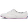 imageKeds Womens Champion Leather Lace Up SneakerWhiteRedBlue