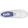 imageKeds Womens Champion Leather Lace Up SneakerWhiteRedBlue