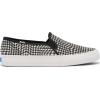 imageKeds Womens Double Decker Slip on SneakerBlackWhite Houndstooth Canvas