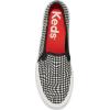 imageKeds Womens Double Decker Slip on SneakerBlackWhite Houndstooth Canvas