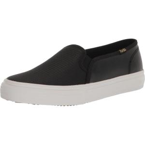imageKeds Womens Double Decker Slip on SneakerBlack Emboss Leather