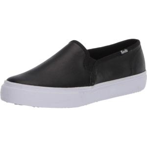 imageKeds Womens Double Decker Slip on SneakerBlack Leather