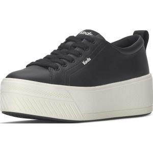 imageKeds Womens Skyler Lace Up Fashion SneakerBlack Leather