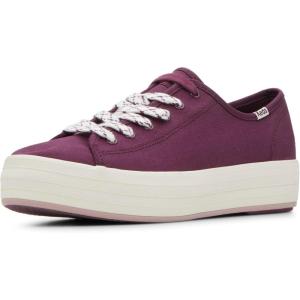 imageKeds Womens Triple Kick Canvas SneakerBurgundy Bottom Foxing Stripe