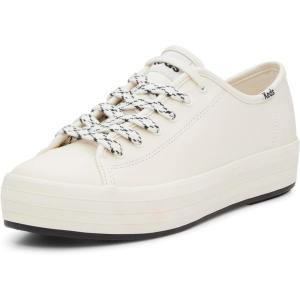imageKeds Womens Triple Kick Leather SneakerWhiteBlack Bottom Foxing Stripe